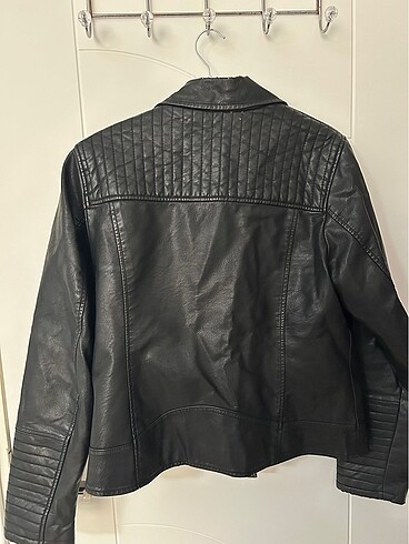 Şık deri mont - Görsel 6