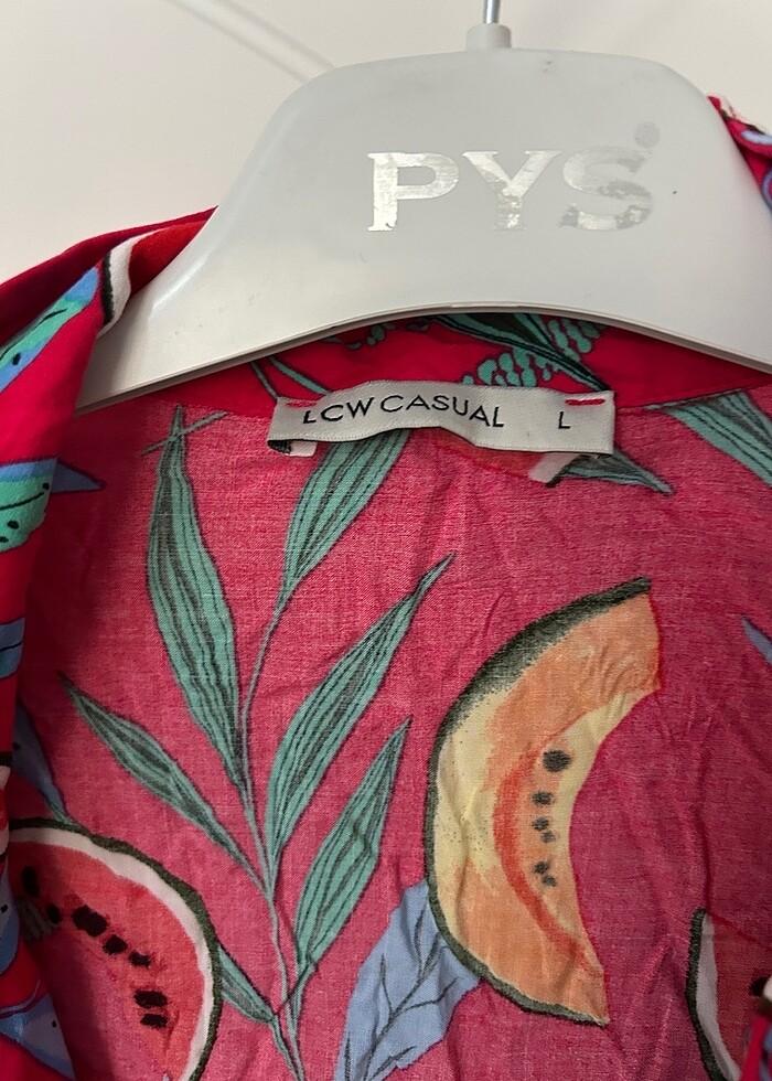 Yazlık renkli önden bağlamalı gömlek - Görsel 5