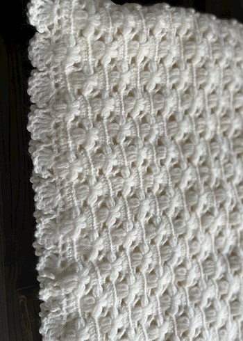 Bebek battaniyesi Nako ile örülmüş 105cm kare - Görsel 3