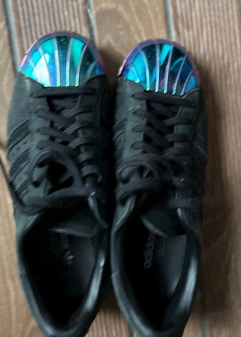 Bağcıklı Siyah Kadın Sneakers, Tie-Dye Detaylı ADİDAS 36,5No - Görsel 6