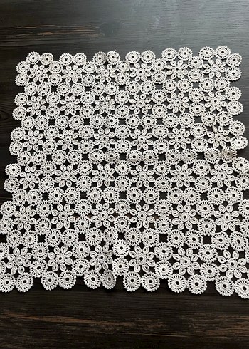 Vintage El Yapımı Dantel Örtü Anchor çapa ile - Görsel 3