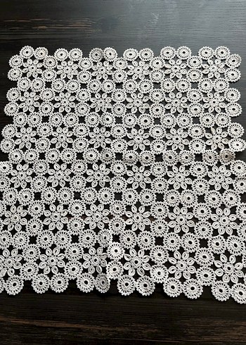 Vintage El Yapımı Dantel Örtü Anchor çapa ile - Görsel 4