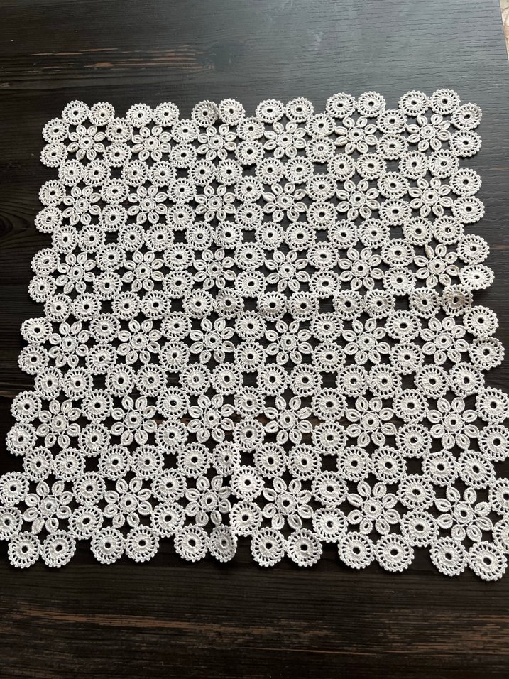 Vintage El Yapımı Dantel  Örtü Anchor çapa ile - Görsel 3