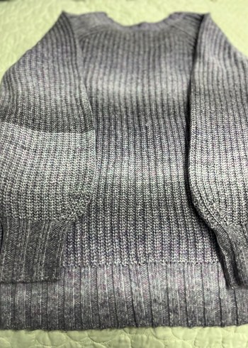 Lila, gri  Örgü Kadın Triko Kazak Gap M-L - Görsel 9