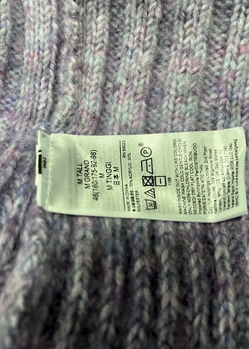 Lila, gri  Örgü Kadın Triko Kazak Gap M-L - Görsel 11