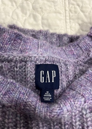 Lila, gri  Örgü Kadın Triko Kazak Gap M-L - Görsel 3