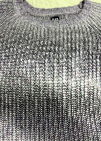 Lila, gri  Örgü Kadın Triko Kazak Gap M-L - Görsel 7