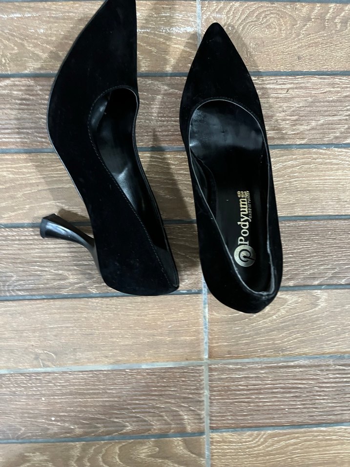 Klasik Siyah Stiletto Topuklu Kadın Ayakkabı 40 No - Görsel 4