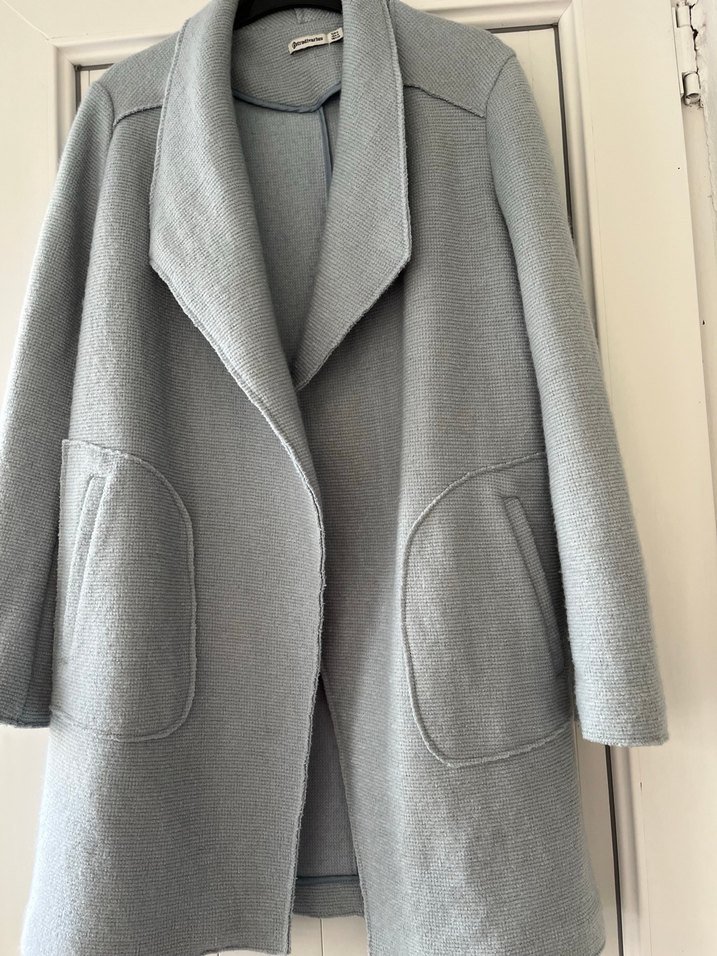 Açık mavi  Uzun Kaban S bdn Stradivarus - Görsel 3