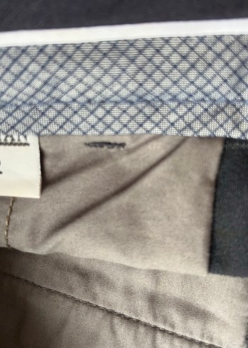 Düğmeli Gri  lacivert ekoseli, Erkek Ofis Pantolonu - Görsel 5