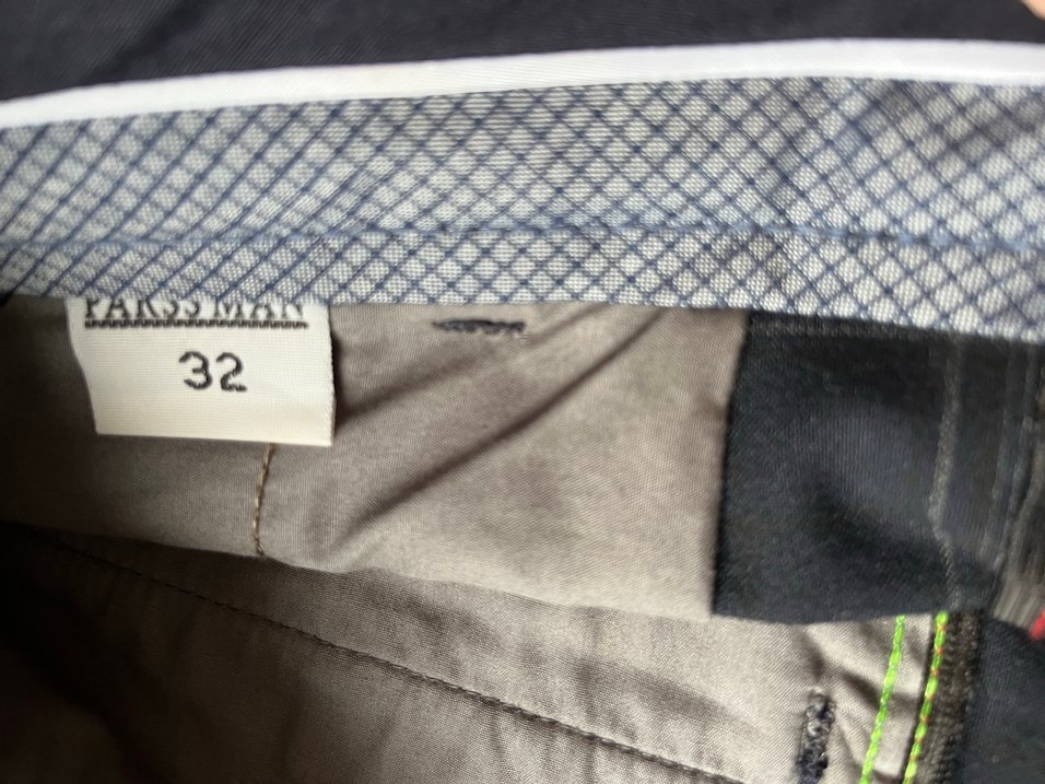 Düğmeli Gri  lacivert ekoseli, Erkek Ofis Pantolonu - Görsel 5