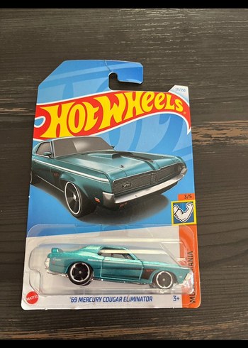 Turkuaz Hot Wheels '69 Mercury Cougar Oyuncak Araba, yurtdışı