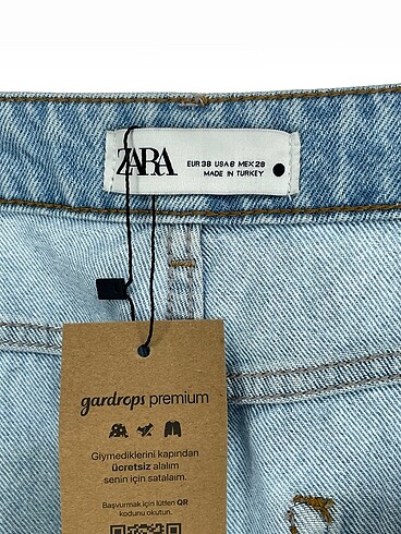 38 Beden mavi Renk Zara Jean / Kot %70 İndirimli.