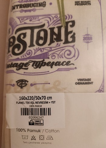 Vintage desenli tek kişilik nevresim takımı