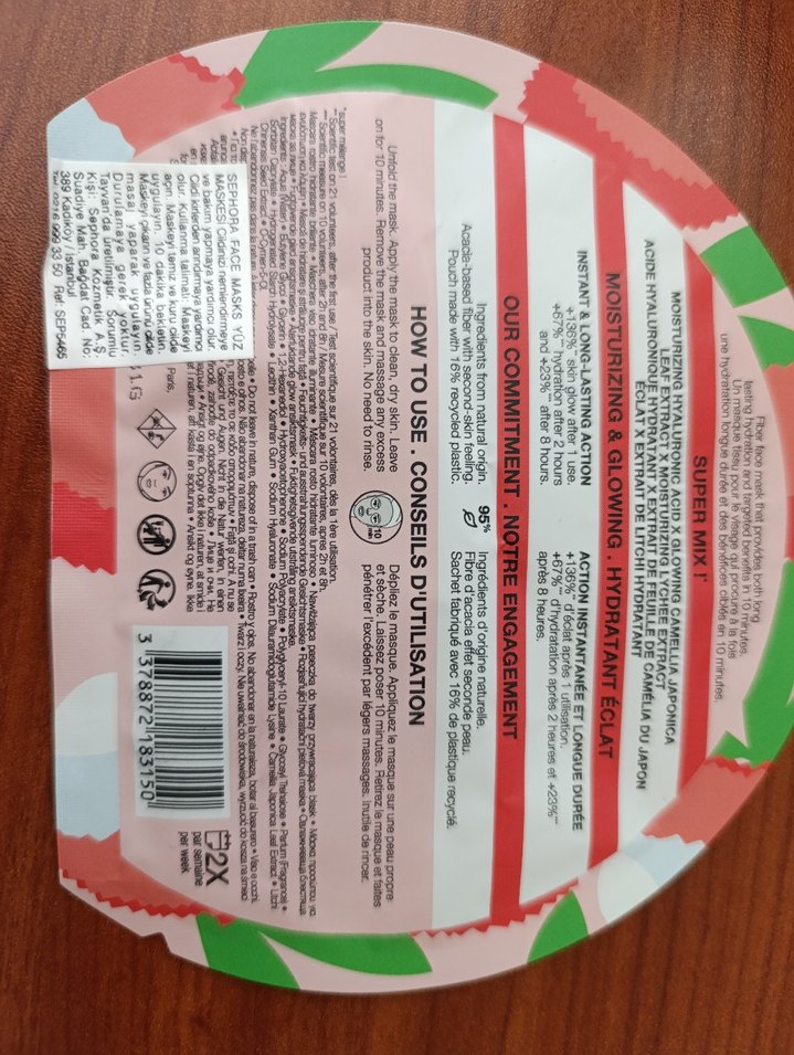 Sephora Nemlendirici ve Parlatıcı Yüz Maskesi - Görsel 2