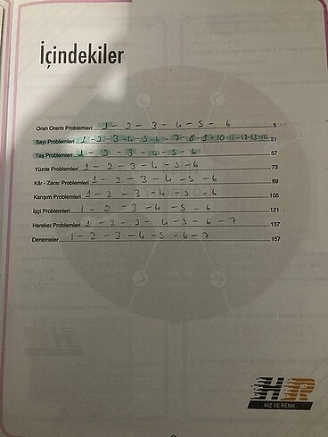  hız ve renk problemler soru bankası