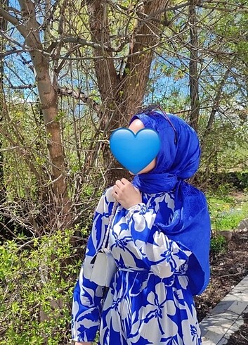 40 Beden mavi Renk Elbise