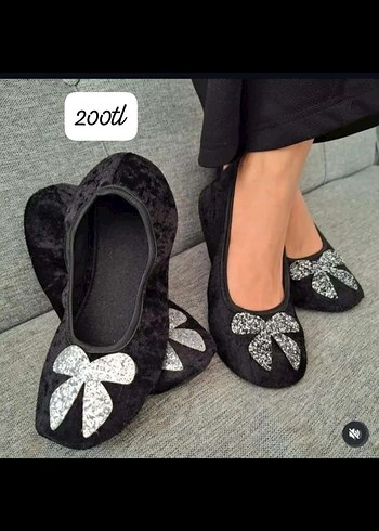 Siyah Yılan Desenli Kürklü Topuklu Kadın Babet - Görsel 3