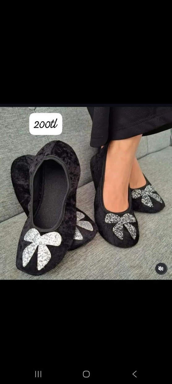 Siyah Yılan Desenli Kürklü Topuklu Kadın Babet - Görsel 3