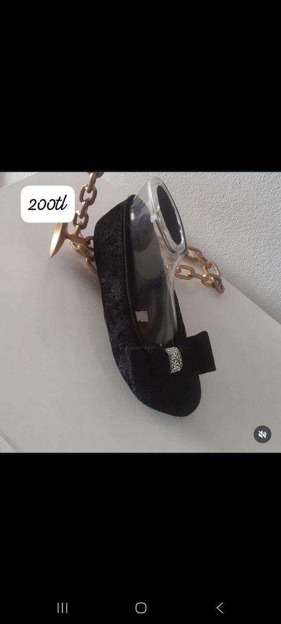 Siyah Yılan Desenli Kürklü Topuklu Kadın Babet - Görsel 2