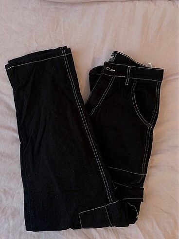 Nakışlı kargo baggy pantolon ünisex