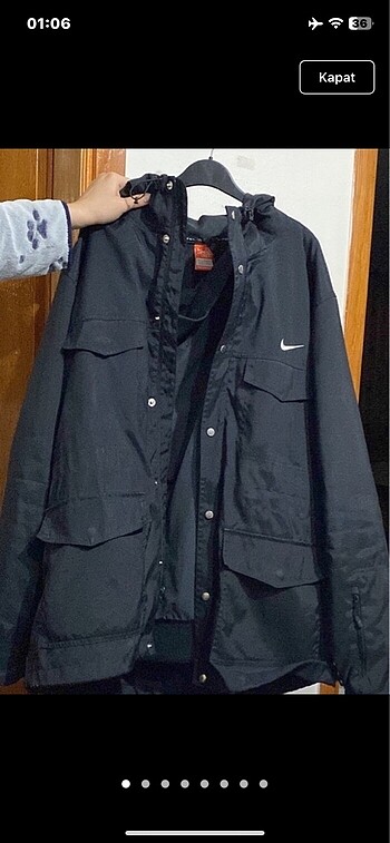 çift taraflı nike mont