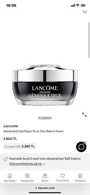 Lancome lancome göz kremi