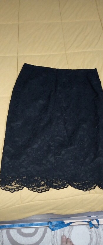 xl Beden siyah Renk Balık etek güpürlü