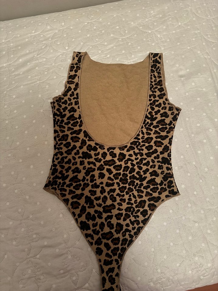 Kahverengi Leopar Desenli body - Görsel 2