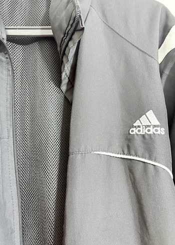 Orjinal Adidas Gri Fermuarlı Erkek Spor Ceket - Görsel 2