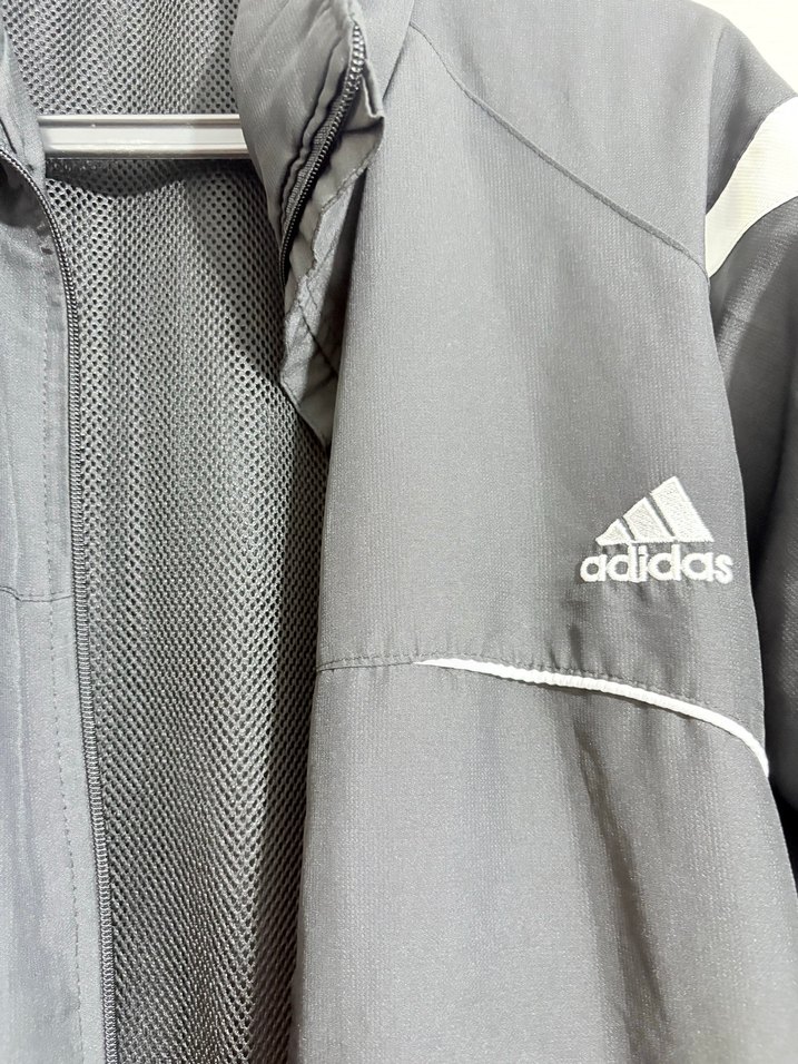 Orjinal Adidas Gri Fermuarlı Erkek Spor Ceket - Görsel 2