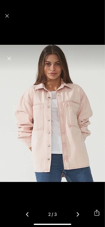 Cross jeans pembe kot ceket
