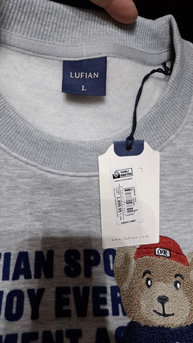 Lufian Orjinal Gri Sweatshirt — görsel 2/3
