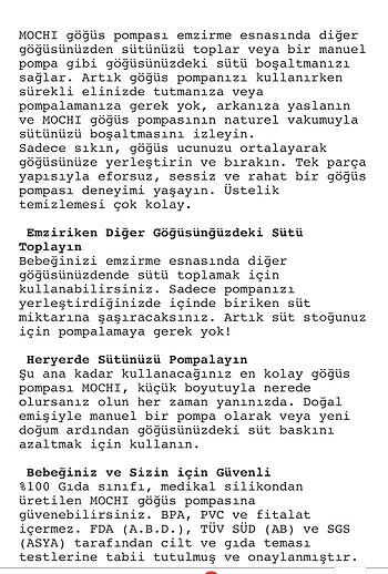  Beden Renk Mochi manuel pompa
