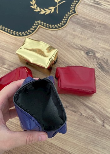 Beden Renkli Parlak Deri Kadın Makyaj Çantası