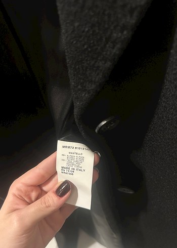 Marina Rinaldi Siyah Yün Kaban - Görsel 4