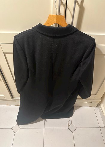 Marina Rinaldi Siyah Yün Kaban - Görsel 5