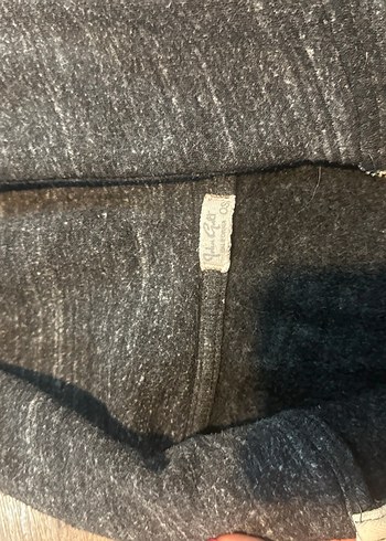 Brandy melville Gri Kapüşonlu Fermuarlı kadin hirka - Görsel 4