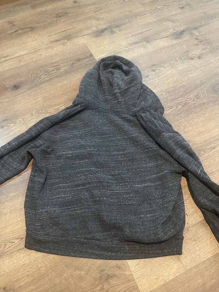 Brandy melville Gri Kapüşonlu Fermuarlı kadin hirka - Görsel 5