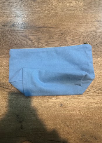 Mavi Fermuarlı Kadın Makyaj Çantası - Görsel 2