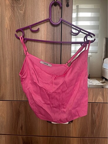 Saten crop bluz