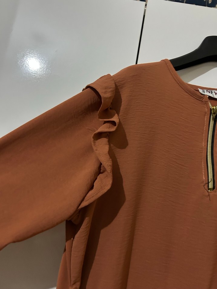 Kadın Uzun Kemerli Elbise - Görsel 3