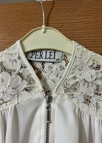 Dantel Detaylı Bohem Beyaz Kadın Bluz - Görsel 2