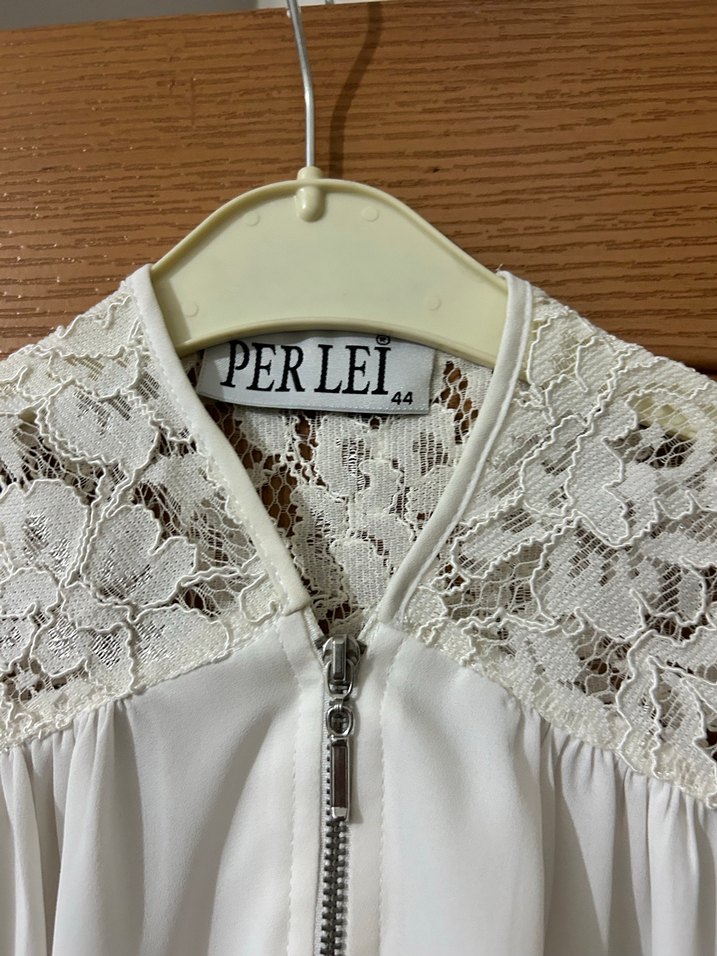 Dantel Detaylı Bohem Beyaz Kadın Bluz - Görsel 2