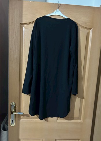 Siyah Uzun Kollu Drapeli tunik - Görsel 3