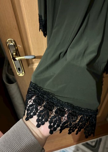 Uzun Kollu Yeşil Kadın Tunik - Görsel 3