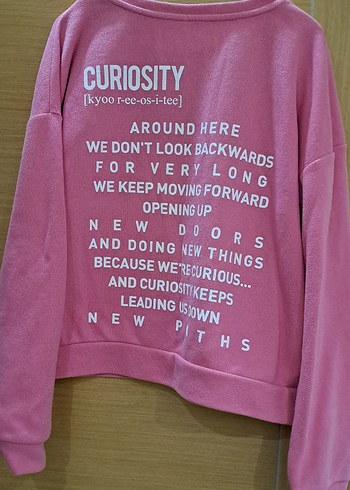 Diğer Pembe Kadın Sweatshirt Uzun Kollu Rahat Kesim