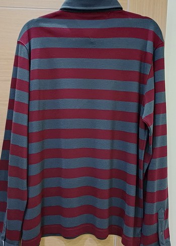 Uzun Kollu Çizgili Erkek Polo Tişört - Görsel 2