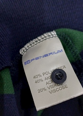 Erkek Yeşil Lacivert Uzun Kollu Polo Tişört - Görsel 5