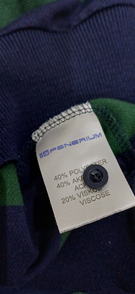 Erkek Yeşil Lacivert Uzun Kollu Polo Tişört - Görsel 5